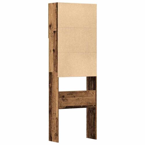Vaskemaskineskab 64x24x190 cm konstrueret træ gammelt træ-look