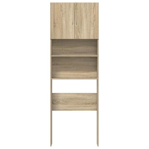 Vaskemaskineskab 64x24x190 cm konstrueret træ sonoma-eg