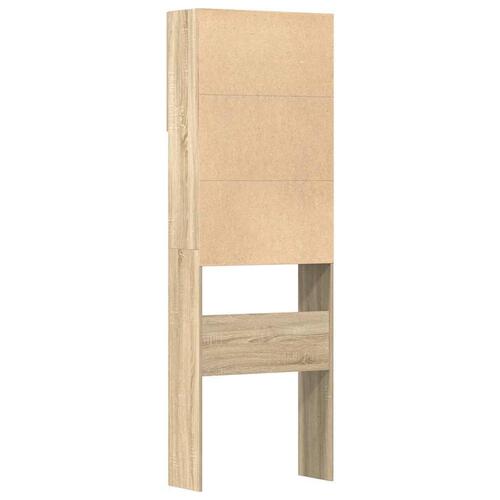 Vaskemaskineskab 64x24x190 cm konstrueret træ sonoma-eg