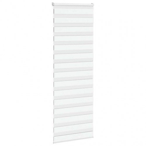 Zebragardin - hvid 80×200 cm, stofbredde 75,9 cm, polyester