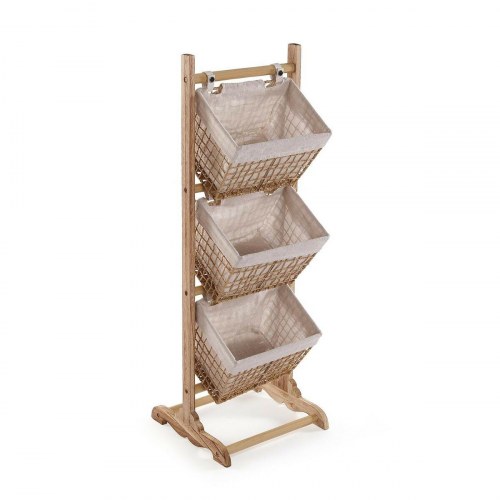 Versa Nadir badeværelsesreol - brun, 35 × 102 × 35 cm