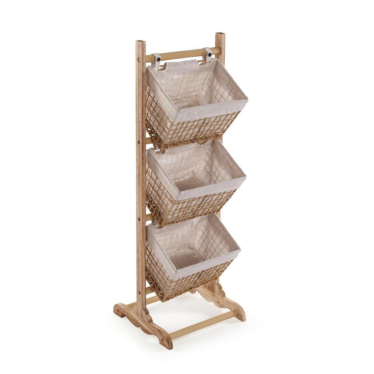 Versa Nadir badeværelsesreol - brun, 35 × 102 × 35 cm