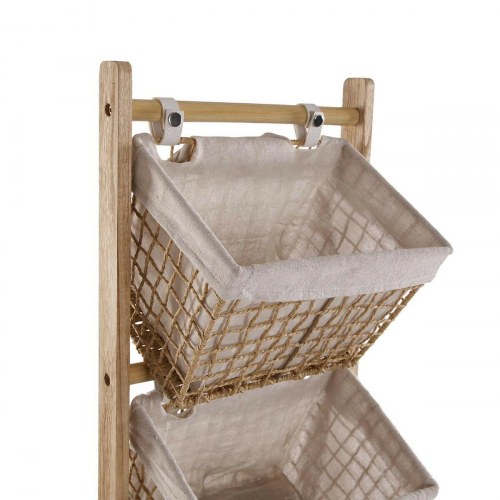 Versa Nadir badeværelsesreol - brun, 35 × 102 × 35 cm