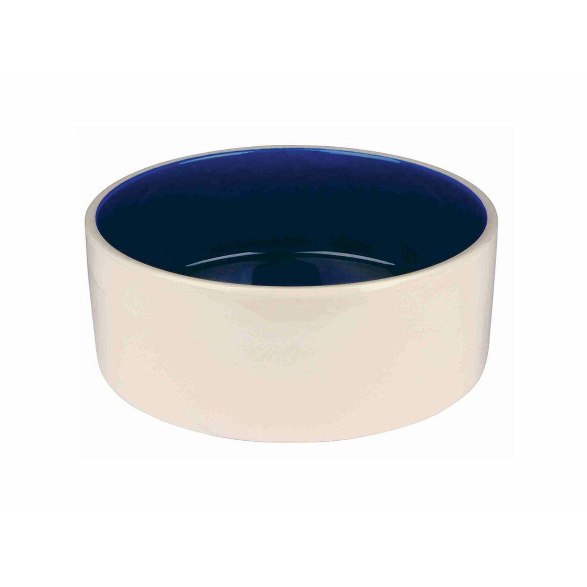 Madskål til hund Trixie - blå/flødefarvet, 2,3 l keramik