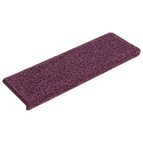 Trappemåtter 15 stk. - 65×21×4 cm mørkelilla, rektangulær kant