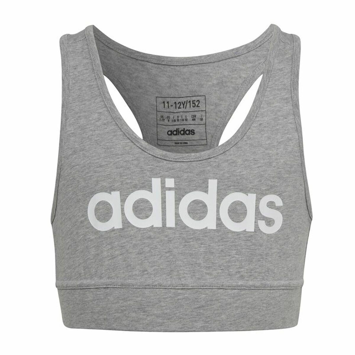Sports-BH Adidas Essentials Linear Logo Grå 11-12 år