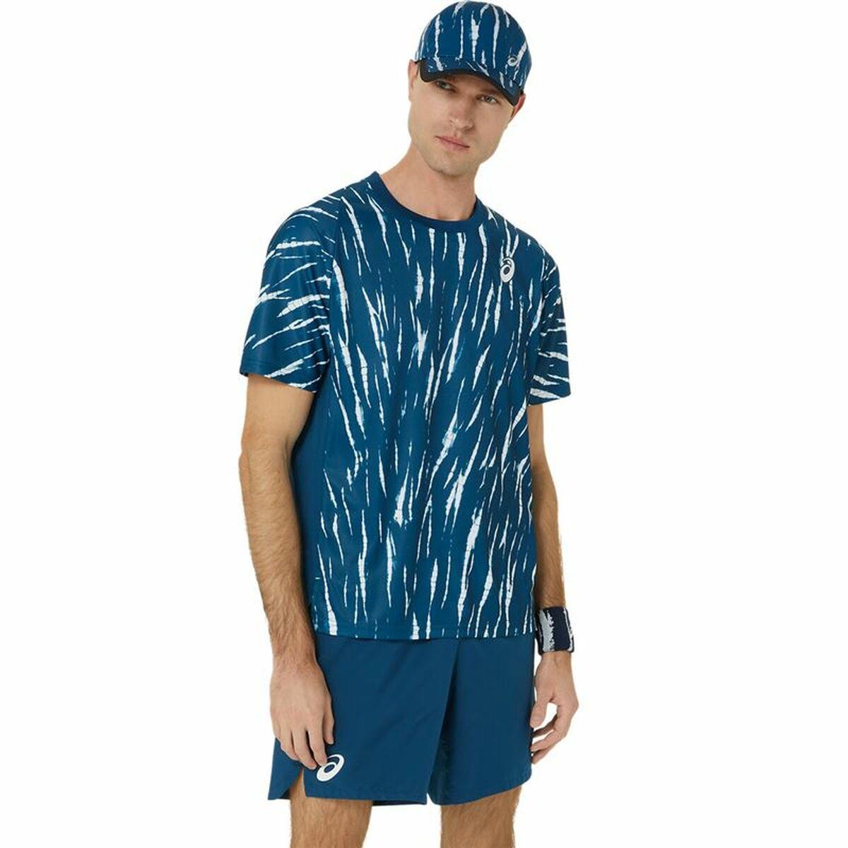 Asics Game SS Top herre tennist-shirt, blå - L