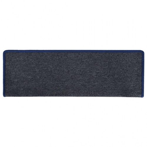 Trappemåtter 15 stk. - 65×21×4 cm mørkegrå/blå med rektangulær kant