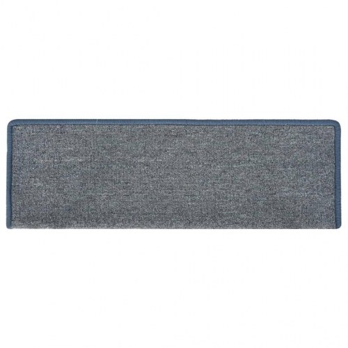 Trappemåtter 15 stk. - 65×21×4 cm lysegrå/blå med rektangulær kant