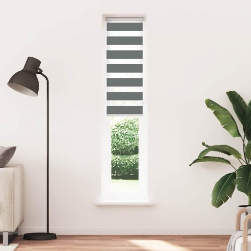 Zebragardin mørkegrå 40×200 cm - stofbredde 35,9 cm, polyester