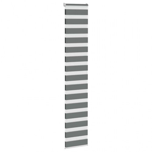 Zebragardin mørkegrå 40×200 cm - stofbredde 35,9 cm, polyester