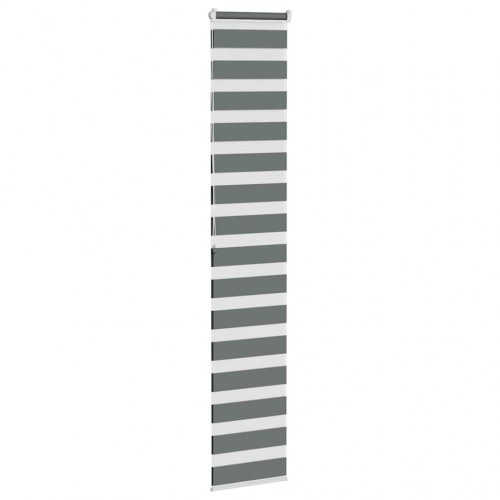Zebragardin mørkegrå 40×200 cm - stofbredde 35,9 cm, polyester
