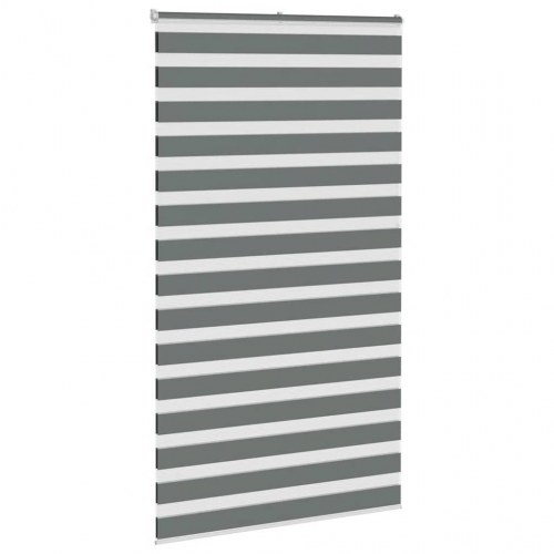 Zebragardin - mørkegrå 135×200 cm, stofbredde 130,9 cm, polyester