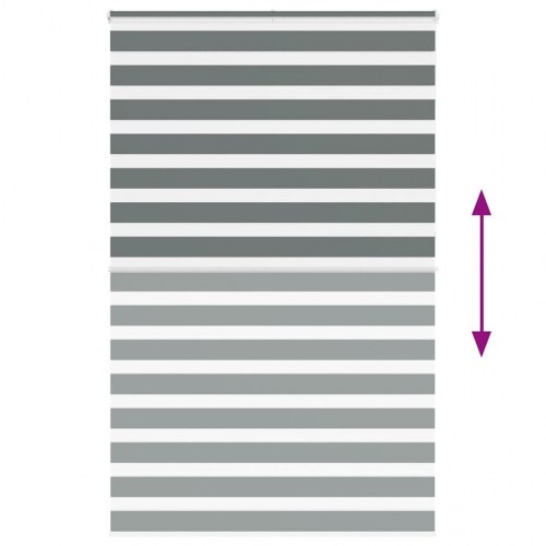 Zebragardin mørkegrå 150×230 cm - stofbredde 145,9 cm, polyester