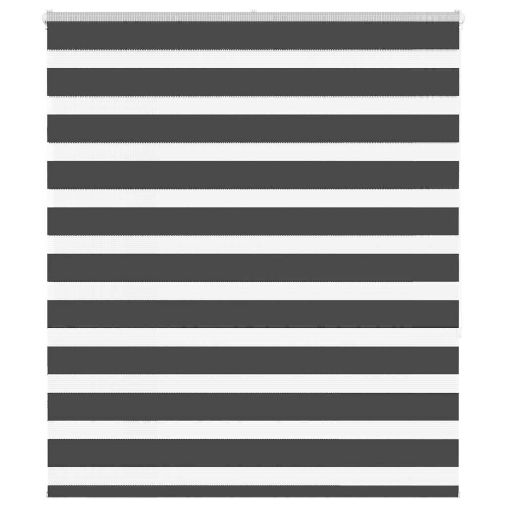 Zebragardin sort 130x150 cm stofbredde 125,9 cm polyester