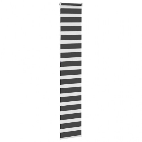 Zebragardin - sort 45×230 cm, stofbredde 40,9 cm, polyester