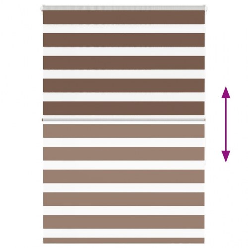 Zebragardin - brun 95×150 cm, stofbredde 90,9 cm, polyester