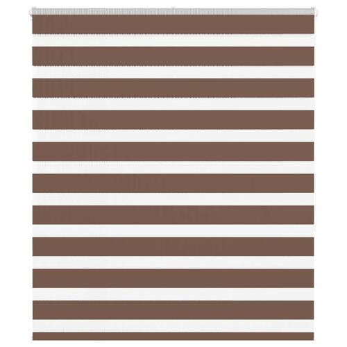 Zebragardin brun 135x150 cm stofbredde 130,9 cm polyester