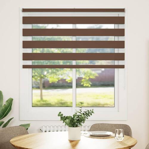 Zebragardin brun 135x150 cm stofbredde 130,9 cm polyester