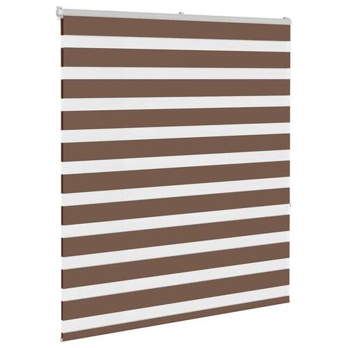 Zebragardin brun 135x150 cm stofbredde 130,9 cm polyester