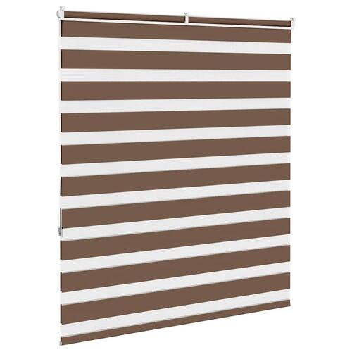 Zebragardin brun 135x150 cm stofbredde 130,9 cm polyester