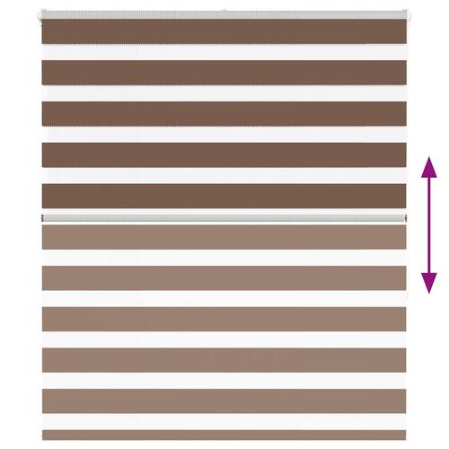 Zebragardin brun 135x150 cm stofbredde 130,9 cm polyester