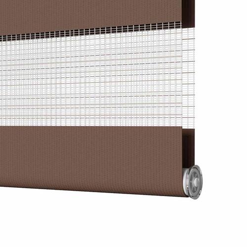 Zebragardin brun 135x150 cm stofbredde 130,9 cm polyester