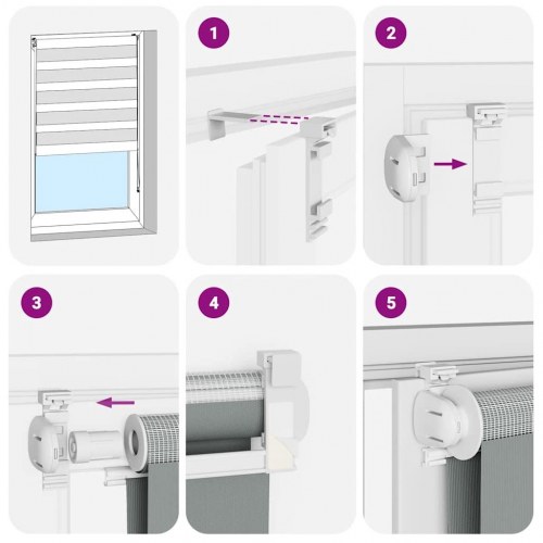 Zebragardin - brun 110×200 cm, stofbredde 105,9 cm, polyester