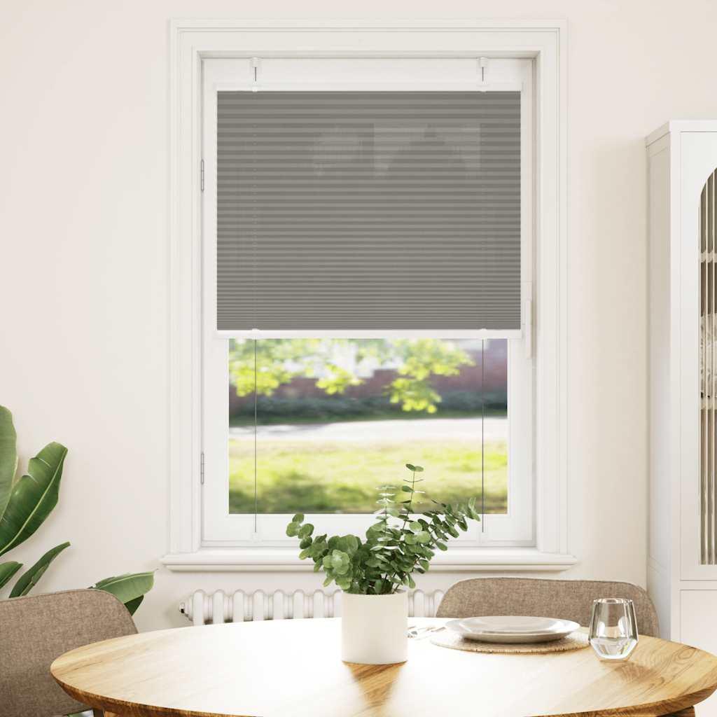 Plisségardin Antracit 80x100 cm Stofbredde 79,4 cm Polyester