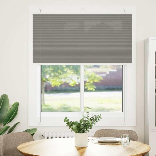 Plisségardin - antracit 115×100 cm, stofbredde 114,4 cm, polyester