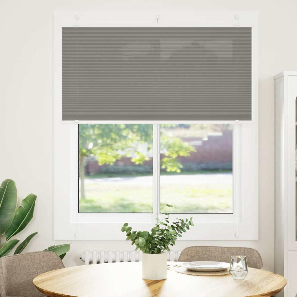 Plisségardin Antracit 115x100 cm Stofbredde 114,4 cm Polyester