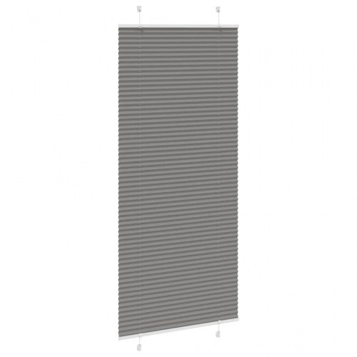 Plisségardin - antracit 95×200 cm, stofbredde 94,4 cm, polyester