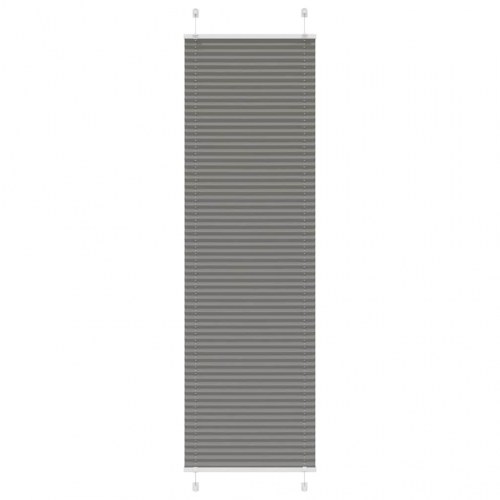 Plisségardin antracit 60×200 cm - stofbredde 59,4 cm, polyester