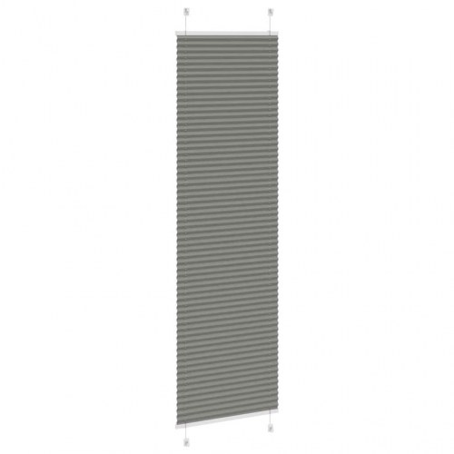 Plisségardin antracit 60×200 cm - stofbredde 59,4 cm, polyester