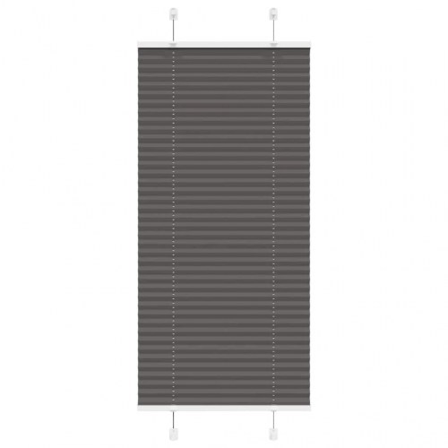 Plisségardin - sort 55×100 cm, stofbredde 54,4 cm, polyester