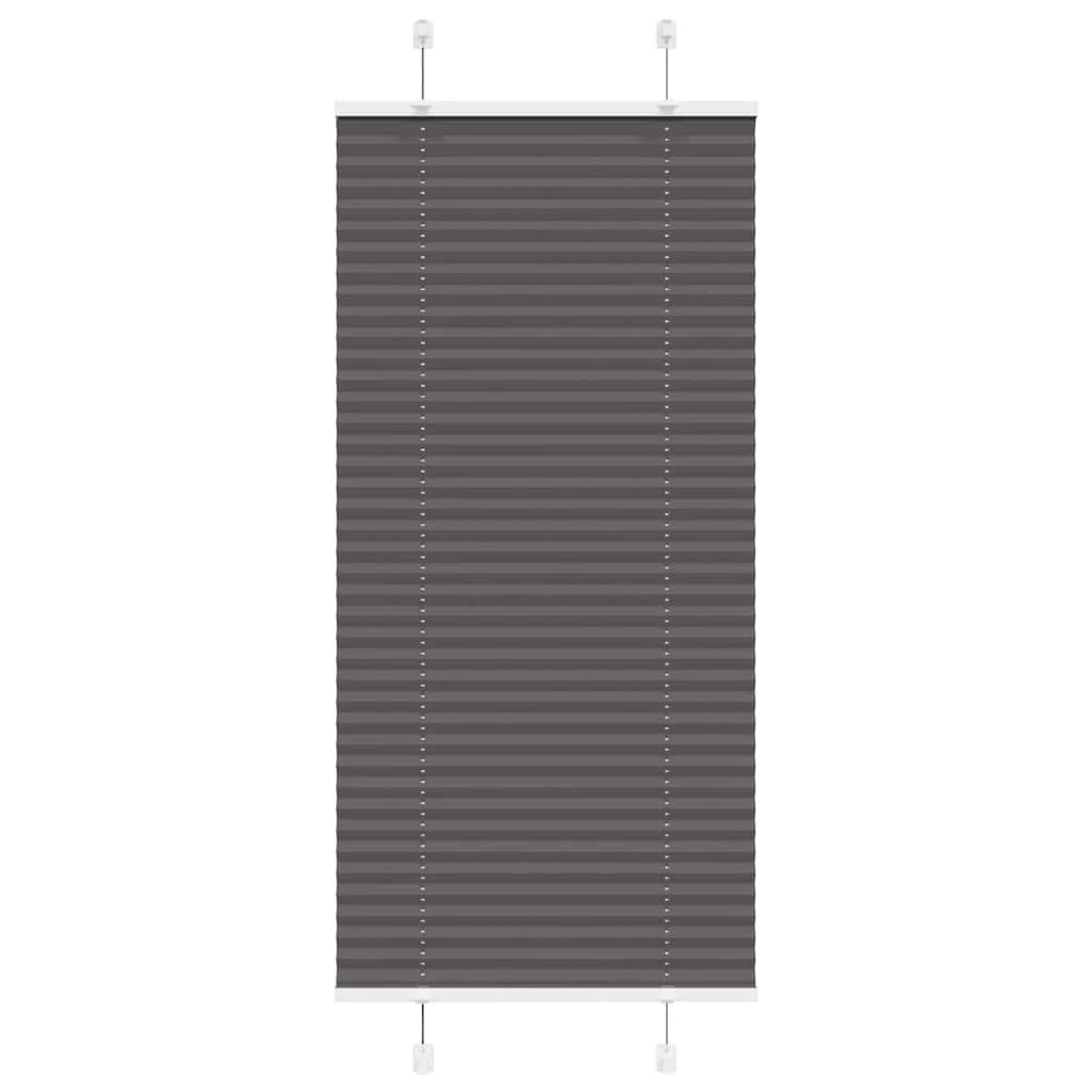 Plisségardin Sort 55x100 cm Stofbredde 54,4 cm Polyester