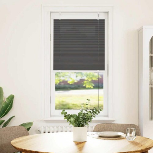 Plisségardin - sort 55×100 cm, stofbredde 54,4 cm, polyester