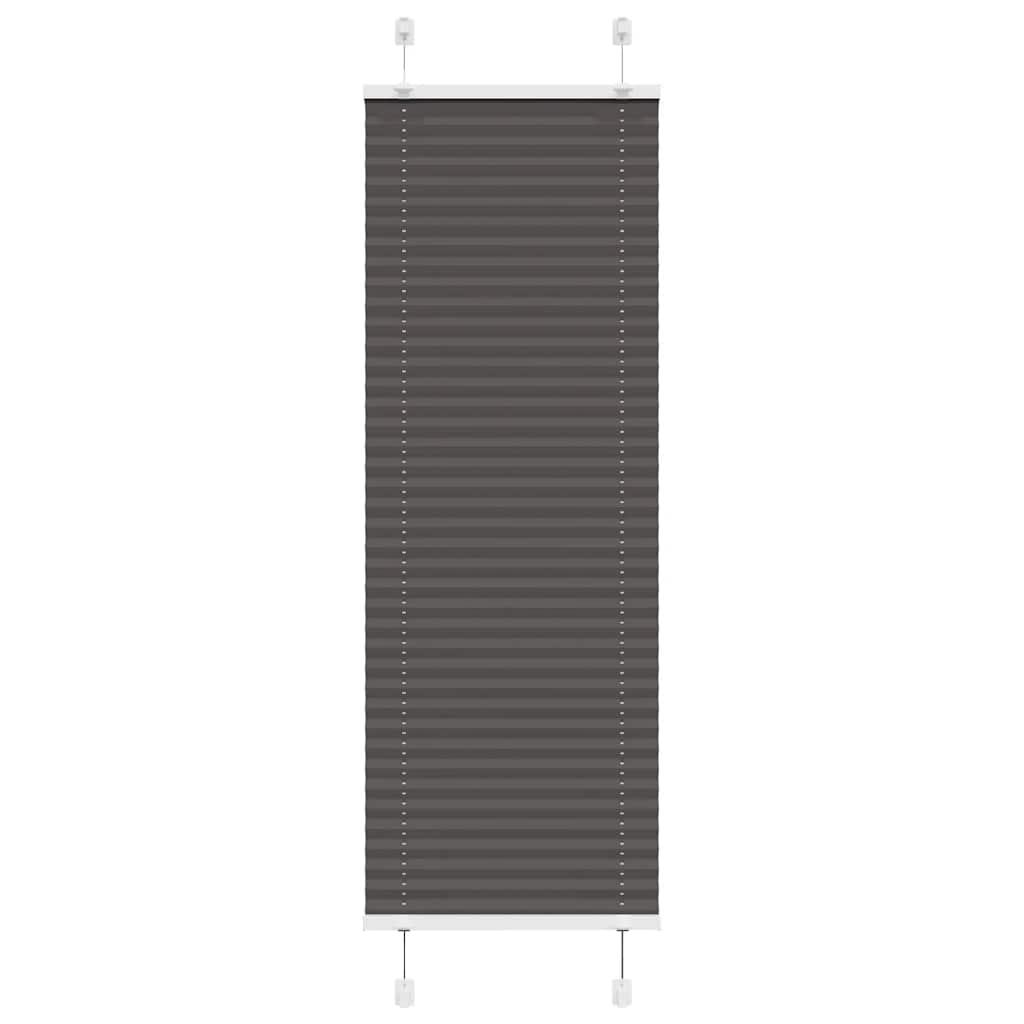 Plisségardin Sort 45x100 cm Stofbredde 44,4 cm Polyester