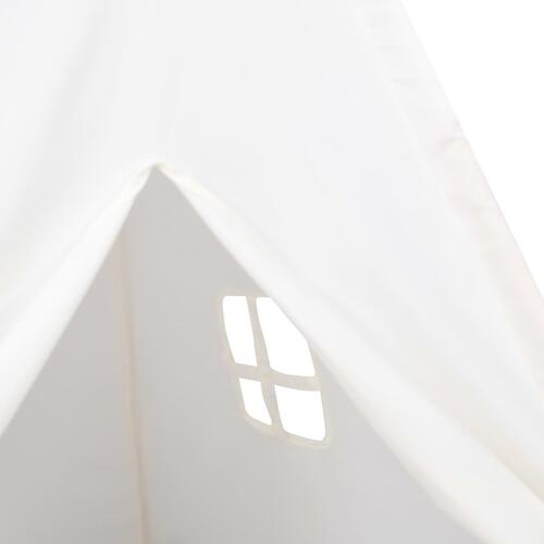 Tipi til børn 120x120x150 cm med bærepose polyester hvid