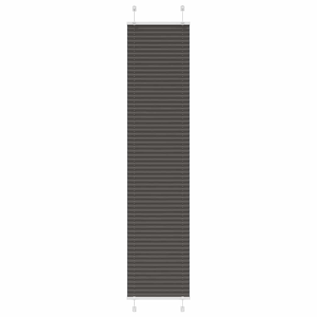 Plisségardin Sort 40x200 cm Stofbredde 39,4 cm Polyester