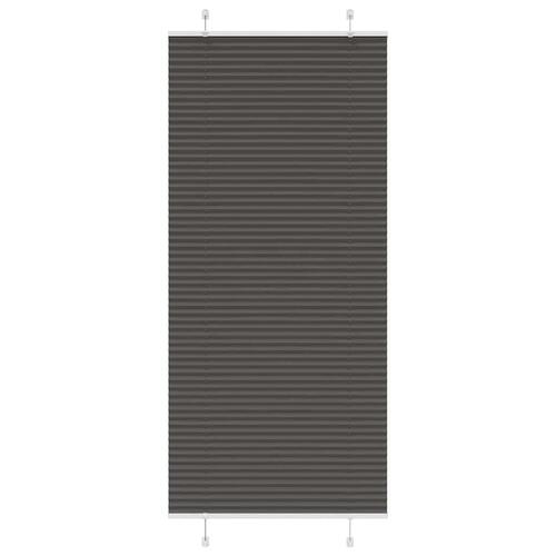 Plisségardin Sort 85x200 cm Stofbredde 84,4 cm Polyester