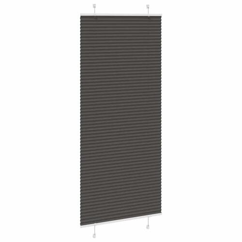 Plisségardin Sort 85x200 cm Stofbredde 84,4 cm Polyester