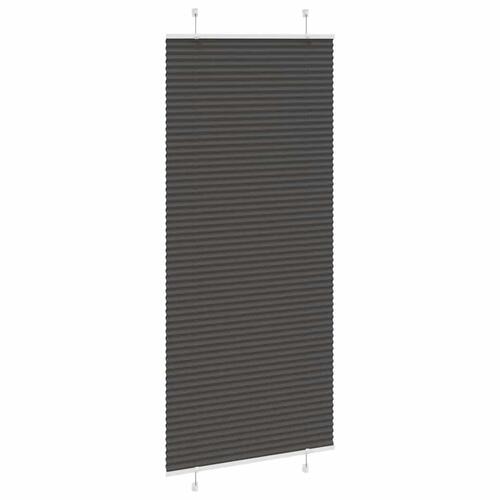 Plisségardin Sort 85x200 cm Stofbredde 84,4 cm Polyester