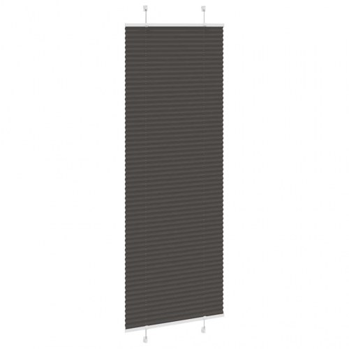 Plisségardin - sort 75×200 cm, stofbredde 74,4 cm, polyester