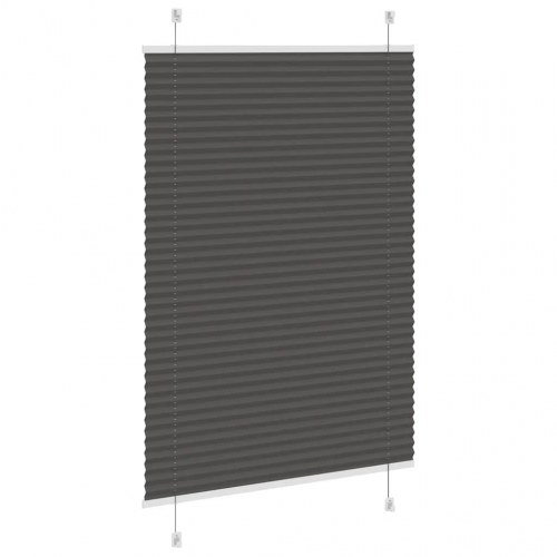 Plisségardin - sort 100×150 cm, stofbredde 99,4 cm - polyester