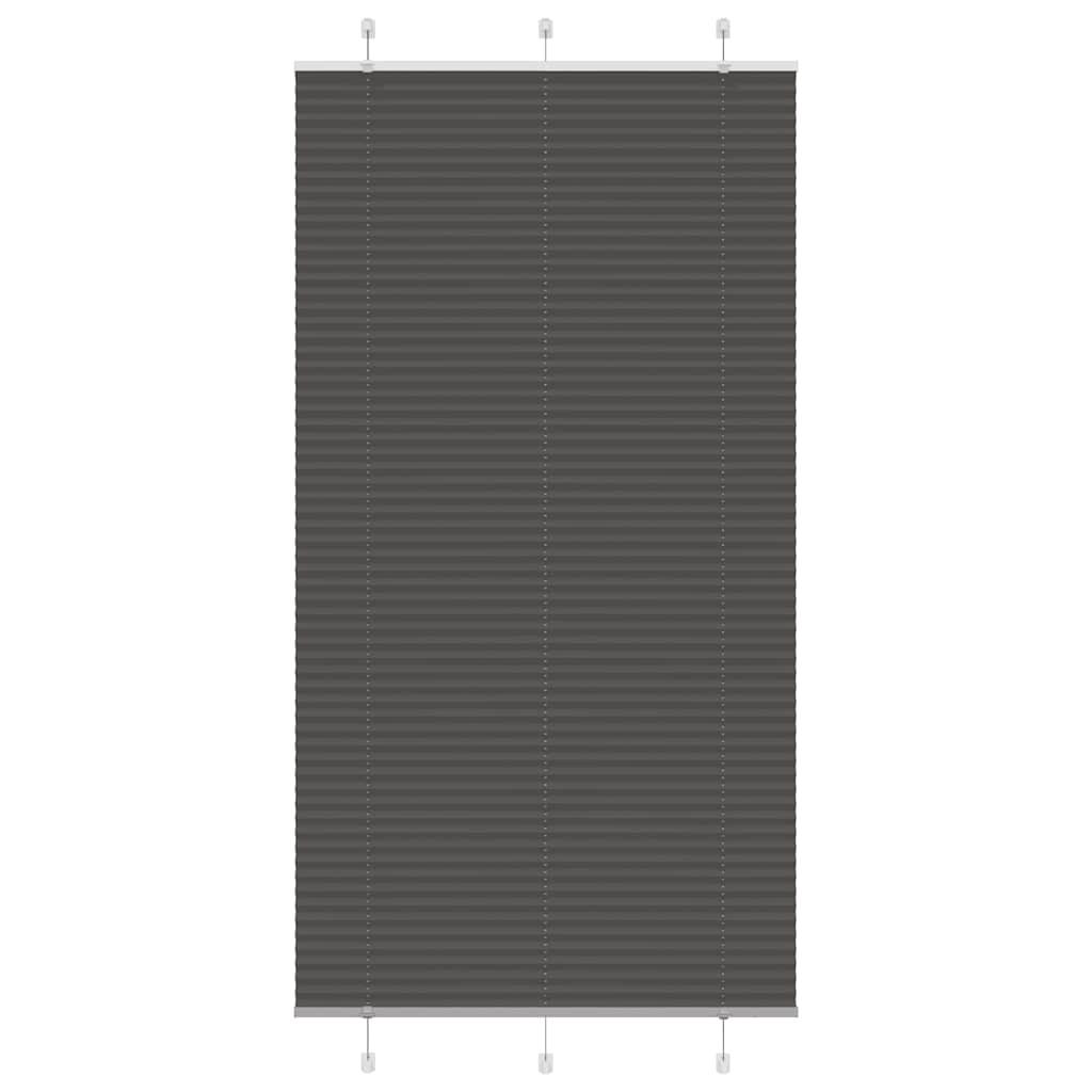 Plisségardin Sort 100x200 cm Stofbredde 99,4 cm Polyester