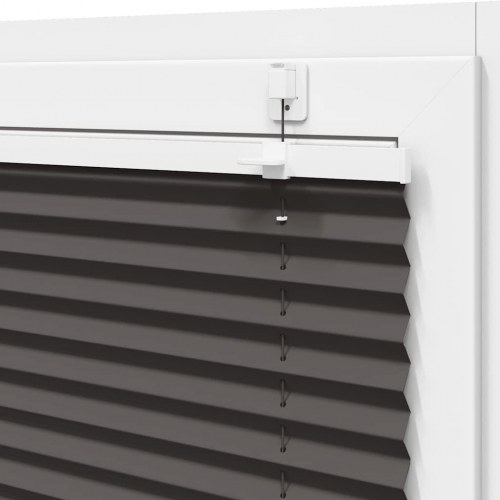 Plisségardin - sort 100×200 cm, stofbredde 99,4 cm, polyester