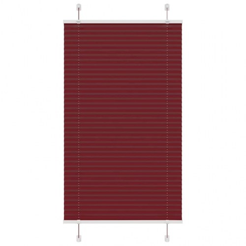 Plisségardin bordeauxrød 80 x 100 cm i polyester