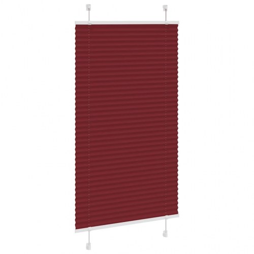 Plisségardin bordeauxrød 80 x 100 cm i polyester