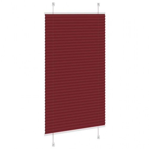 Plisségardin bordeauxrød 80 x 100 cm i polyester